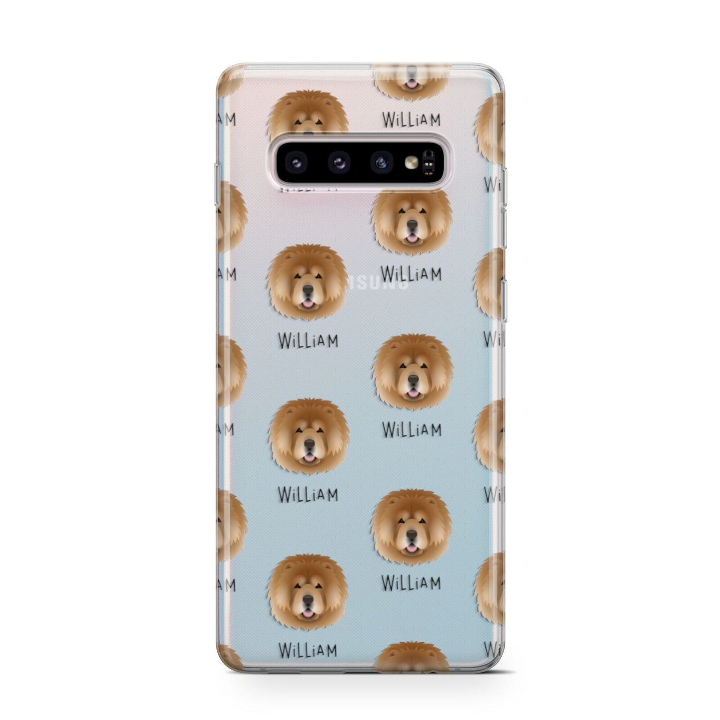 Chow Chow Icon with Name Samsung Galaxy S10 Case