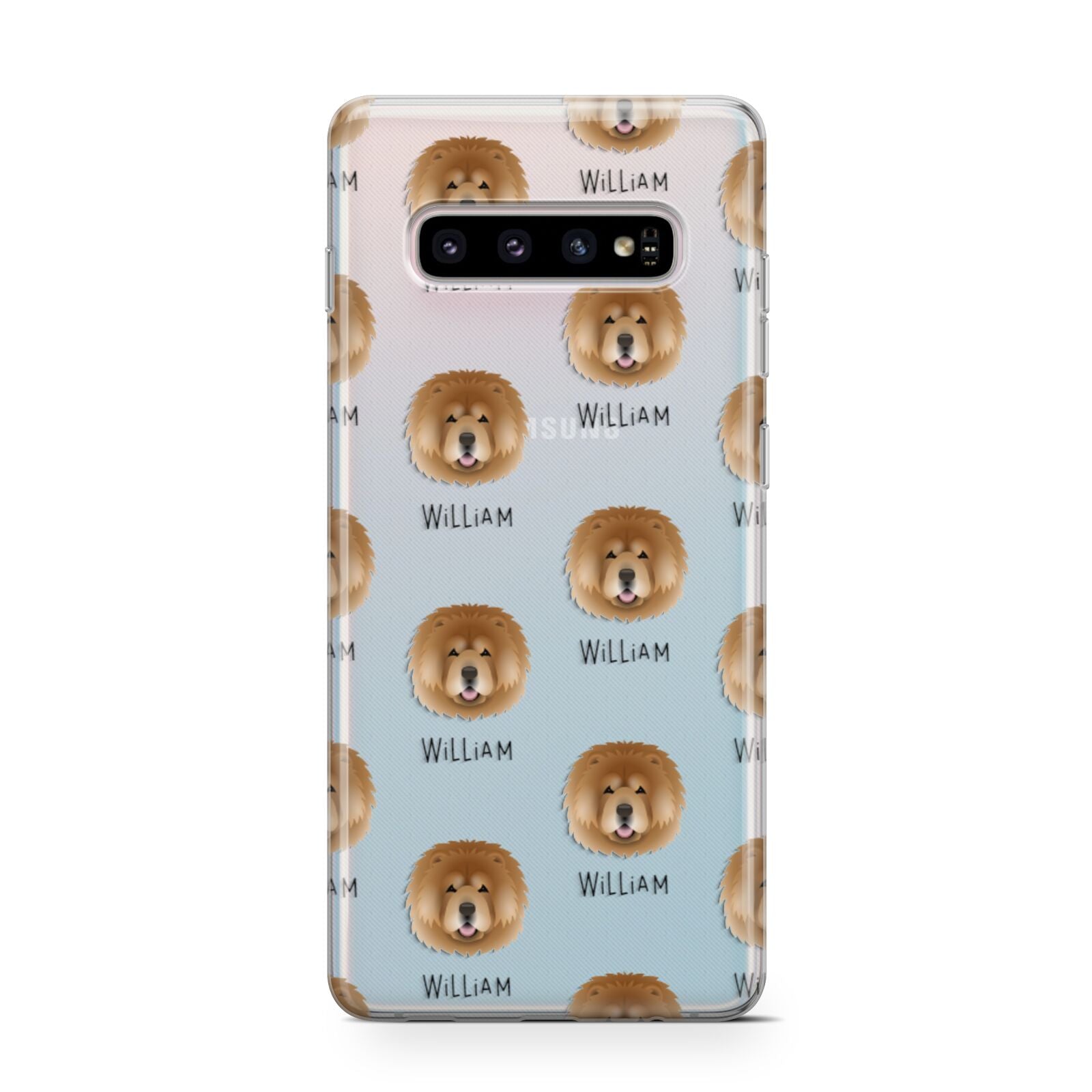 Chow Chow Icon with Name Samsung Galaxy S10 Case