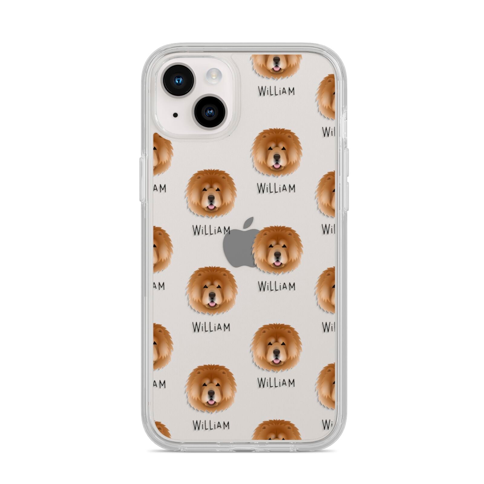 Chow Chow Icon with Name iPhone 14 Plus Clear Tough Case Starlight