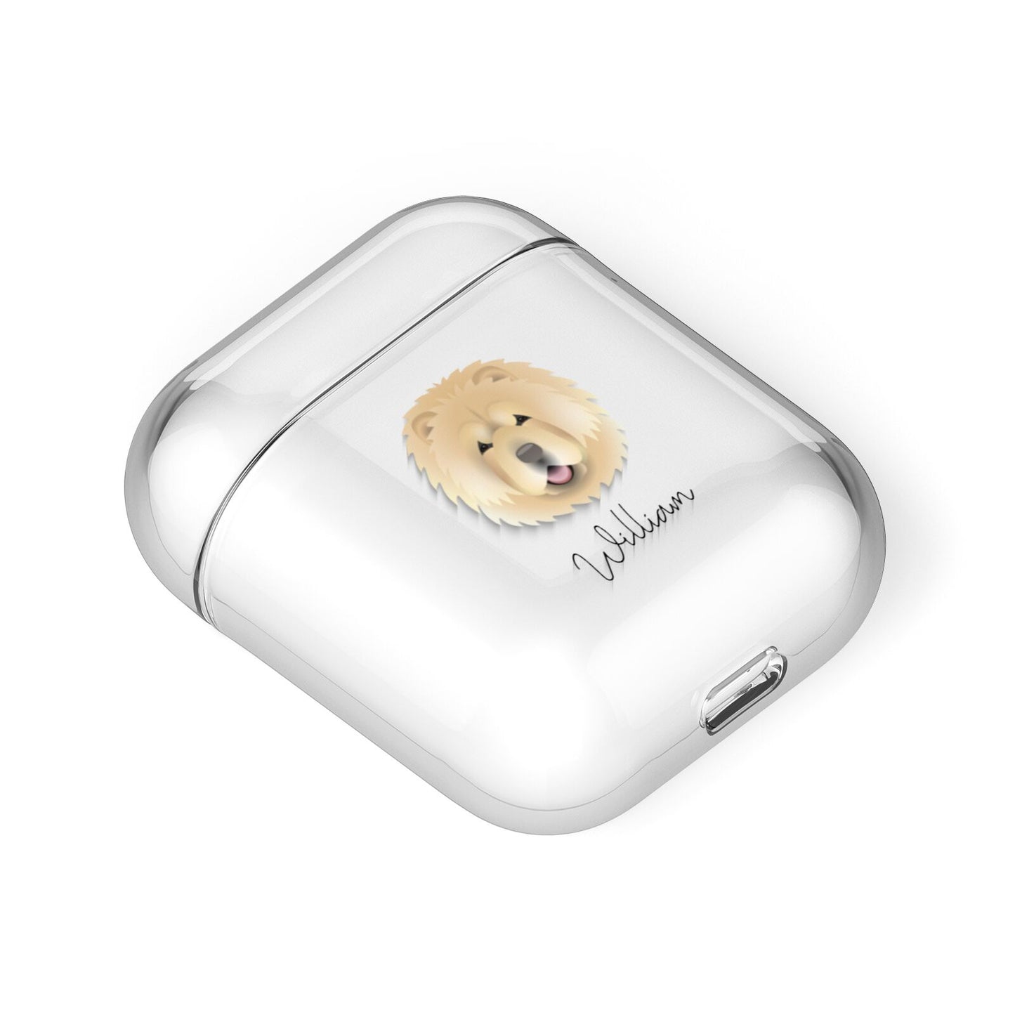 Chow Chow Personalised AirPods Case Laid Flat