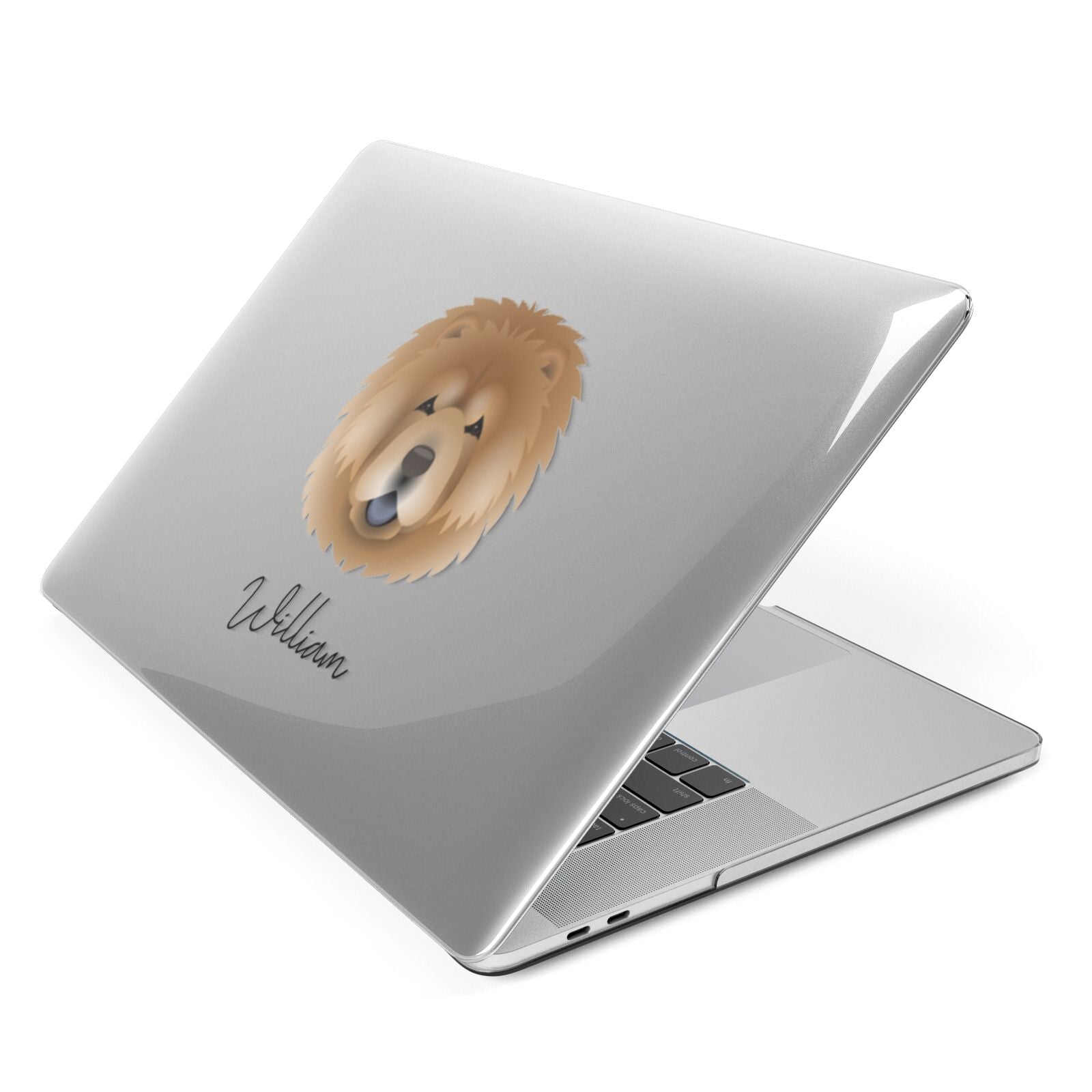 Chow Chow Personalised Apple MacBook Case Side View
