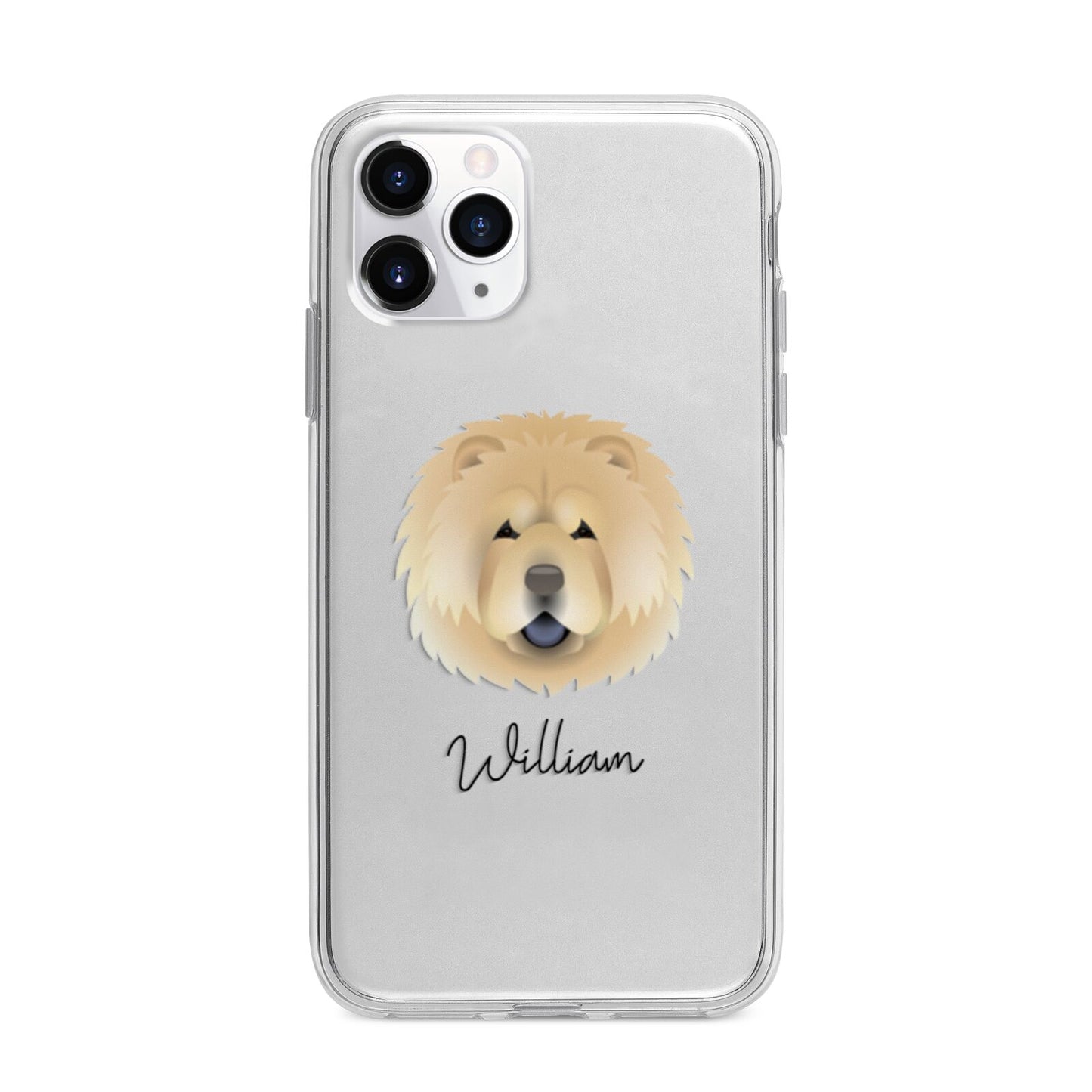 Chow Chow Personalised Apple iPhone 11 Pro Max in Silver with Bumper Case