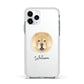 Chow Chow Personalised Apple iPhone 11 Pro in Silver with White Impact Case