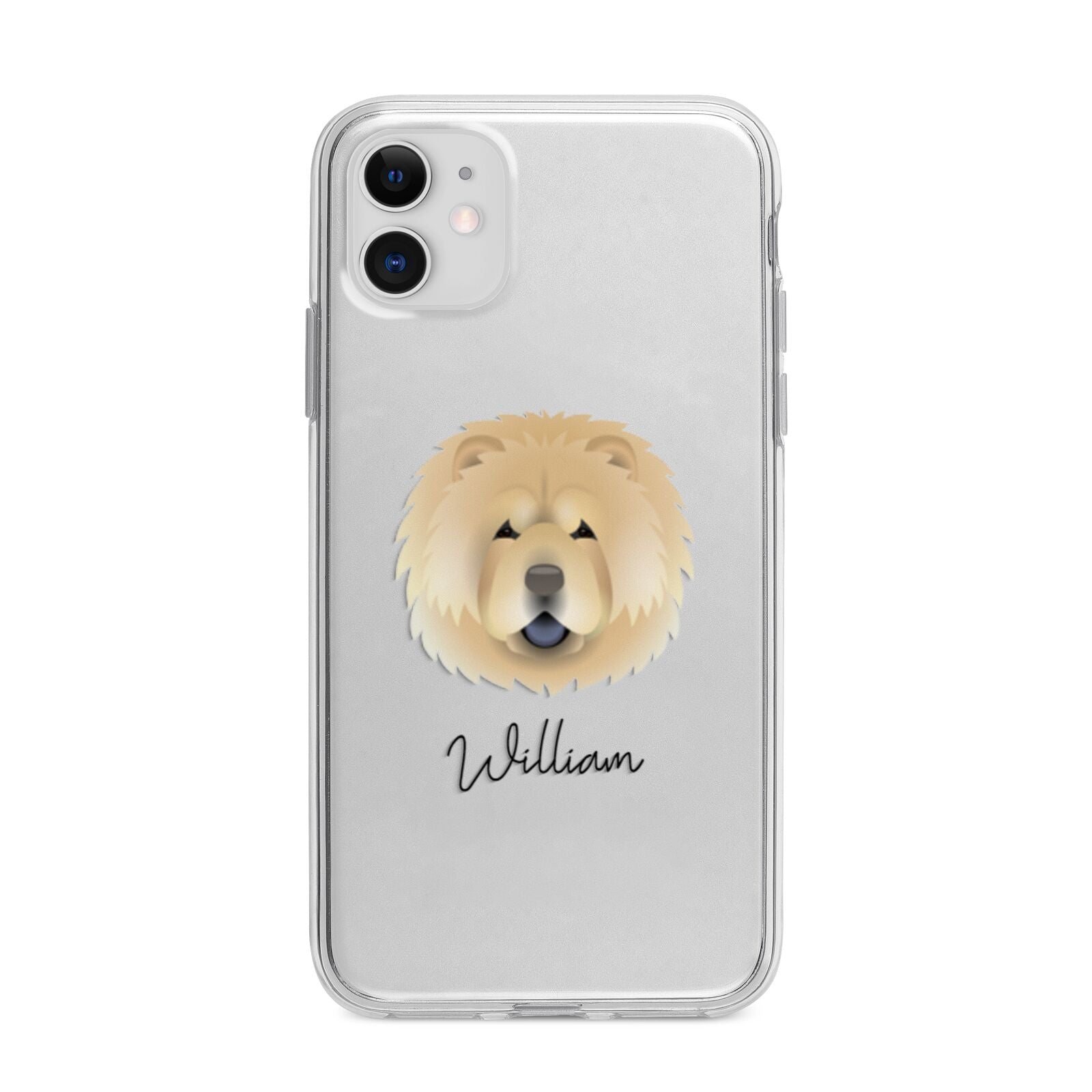 Chow Chow Personalised Apple iPhone 11 in White with Bumper Case