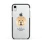 Chow Chow Personalised Apple iPhone XR Impact Case Black Edge on Silver Phone