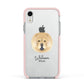 Chow Chow Personalised Apple iPhone XR Impact Case Pink Edge on Silver Phone