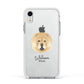Chow Chow Personalised Apple iPhone XR Impact Case White Edge on Silver Phone