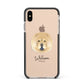 Chow Chow Personalised Apple iPhone Xs Max Impact Case Black Edge on Gold Phone
