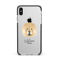 Chow Chow Personalised Apple iPhone Xs Max Impact Case Black Edge on Silver Phone