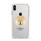 Chow Chow Personalised Apple iPhone Xs Max Impact Case Pink Edge on Silver Phone