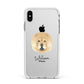 Chow Chow Personalised Apple iPhone Xs Max Impact Case White Edge on Silver Phone