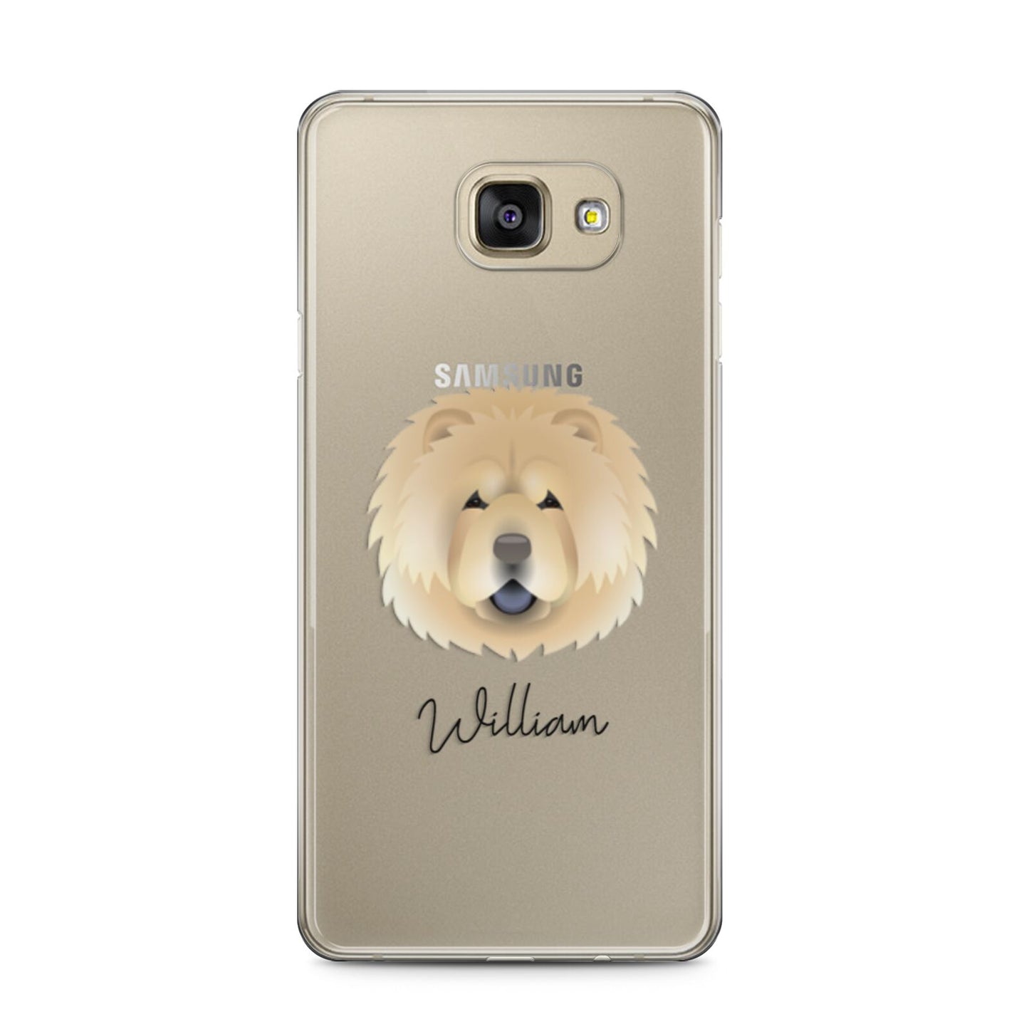 Chow Chow Personalised Samsung Galaxy A5 2016 Case on gold phone