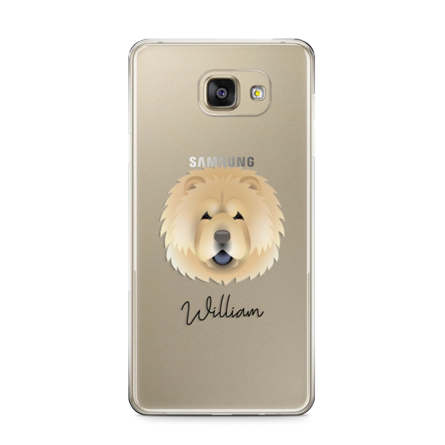 Chow Chow Personalised Samsung Galaxy A9 2016 Case on gold phone