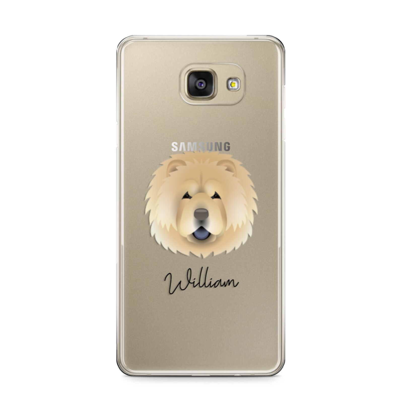 Chow Chow Personalised Samsung Galaxy A9 2016 Case on gold phone