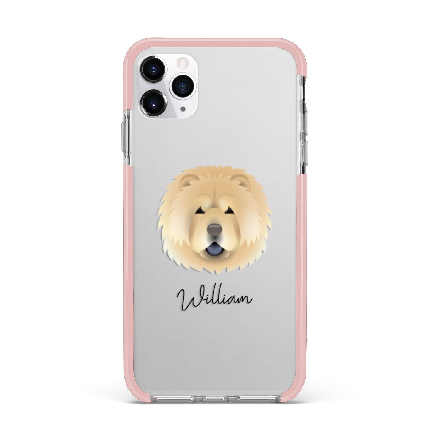 Chow Chow Personalised iPhone 11 Pro Max Impact Pink Edge Case