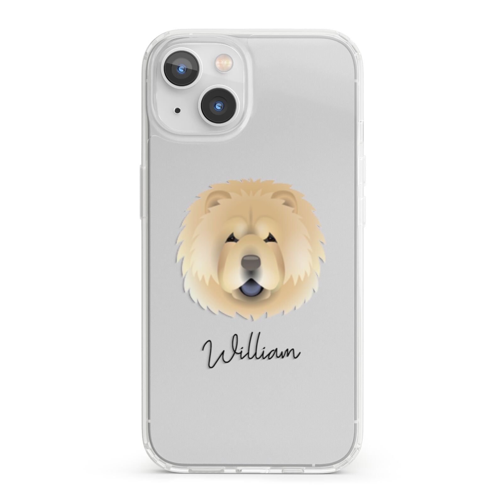 Chow Chow Personalised iPhone 13 Clear Bumper Case