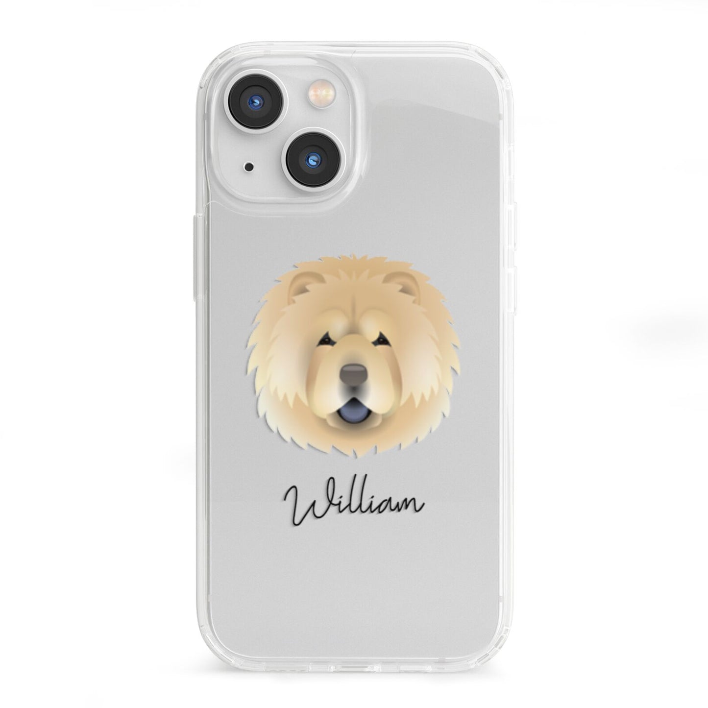 Chow Chow Personalised iPhone 13 Mini Clear Bumper Case