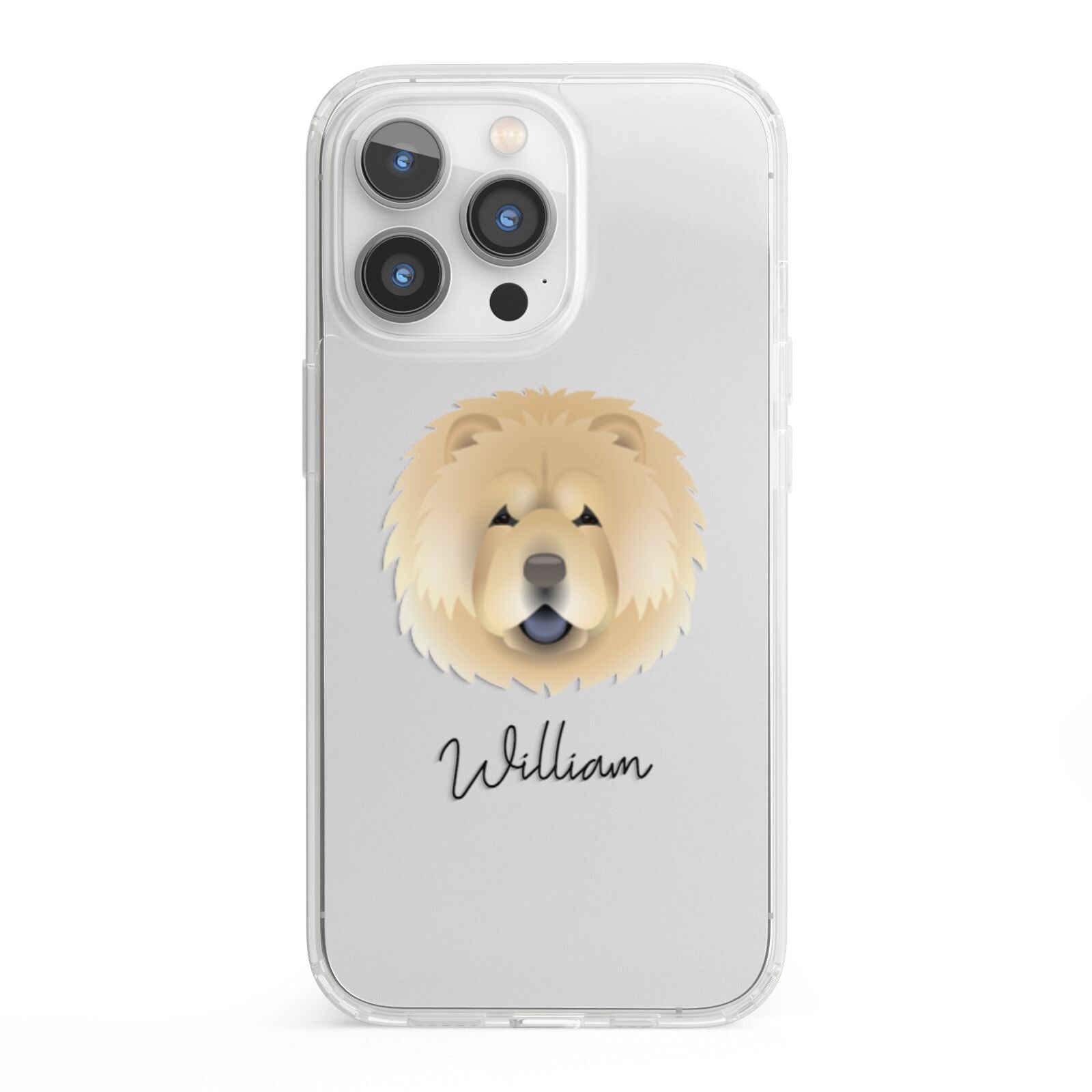 Chow Chow Personalised iPhone 13 Pro Clear Bumper Case