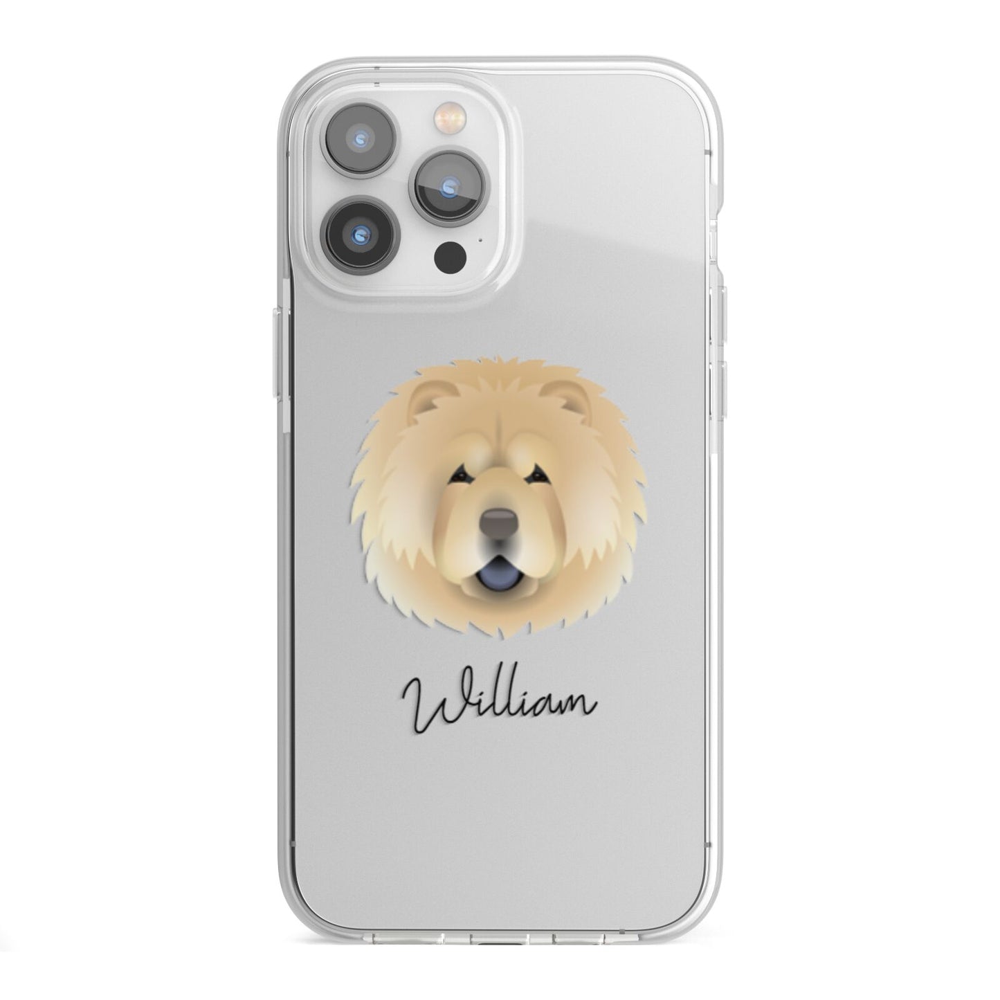 Chow Chow Personalised iPhone 13 Pro Max TPU Impact Case with White Edges