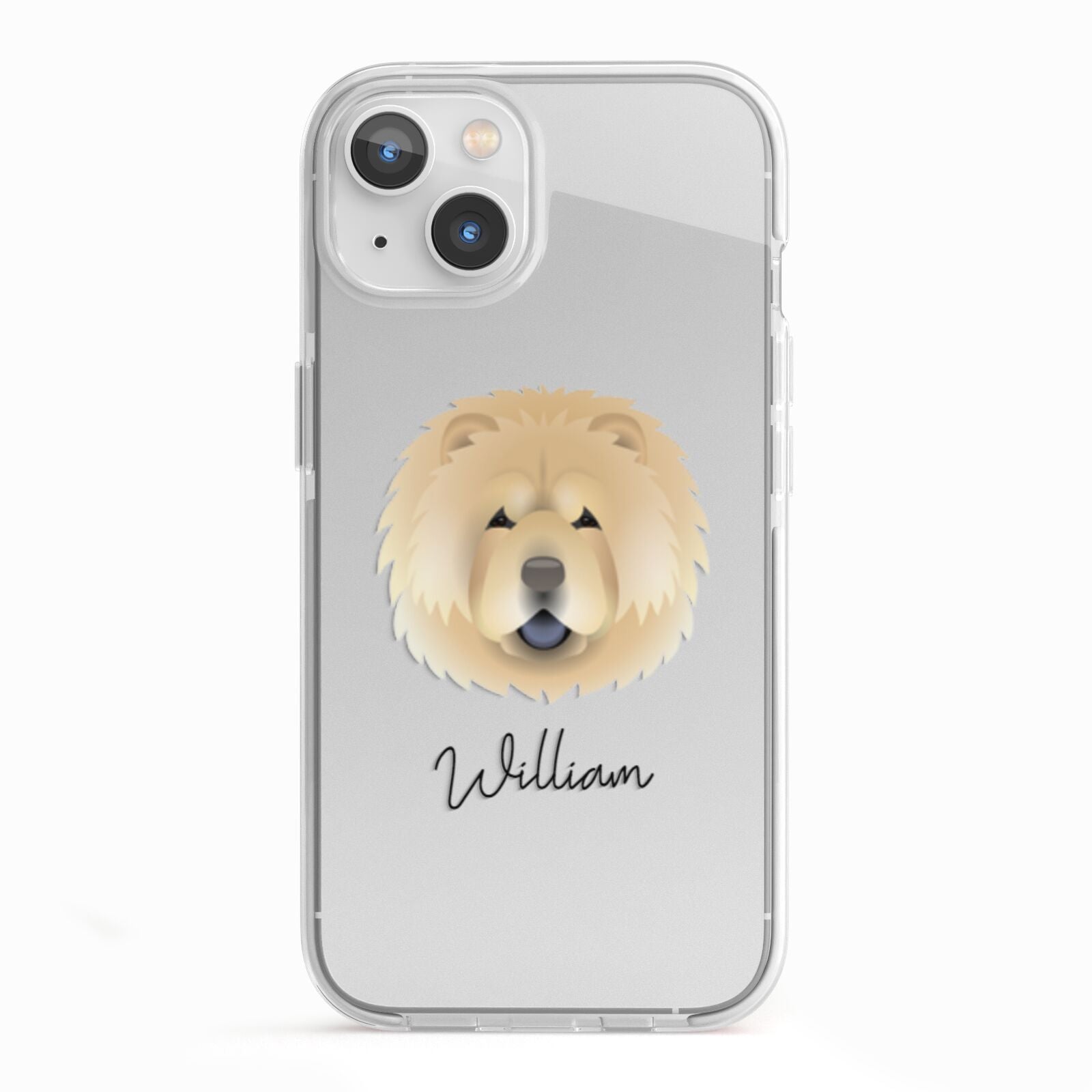 Chow Chow Personalised iPhone 13 TPU Impact Case with White Edges