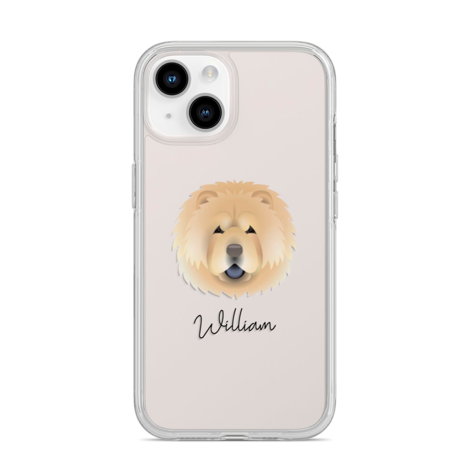 Chow Chow Personalised iPhone 14 Clear Tough Case Starlight