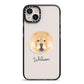 Chow Chow Personalised iPhone 14 Plus Black Impact Case on Silver phone