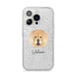 Chow Chow Personalised iPhone 14 Pro Glitter Tough Case Silver