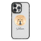 Chow Chow Personalised iPhone 14 Pro Max Black Impact Case on Silver phone