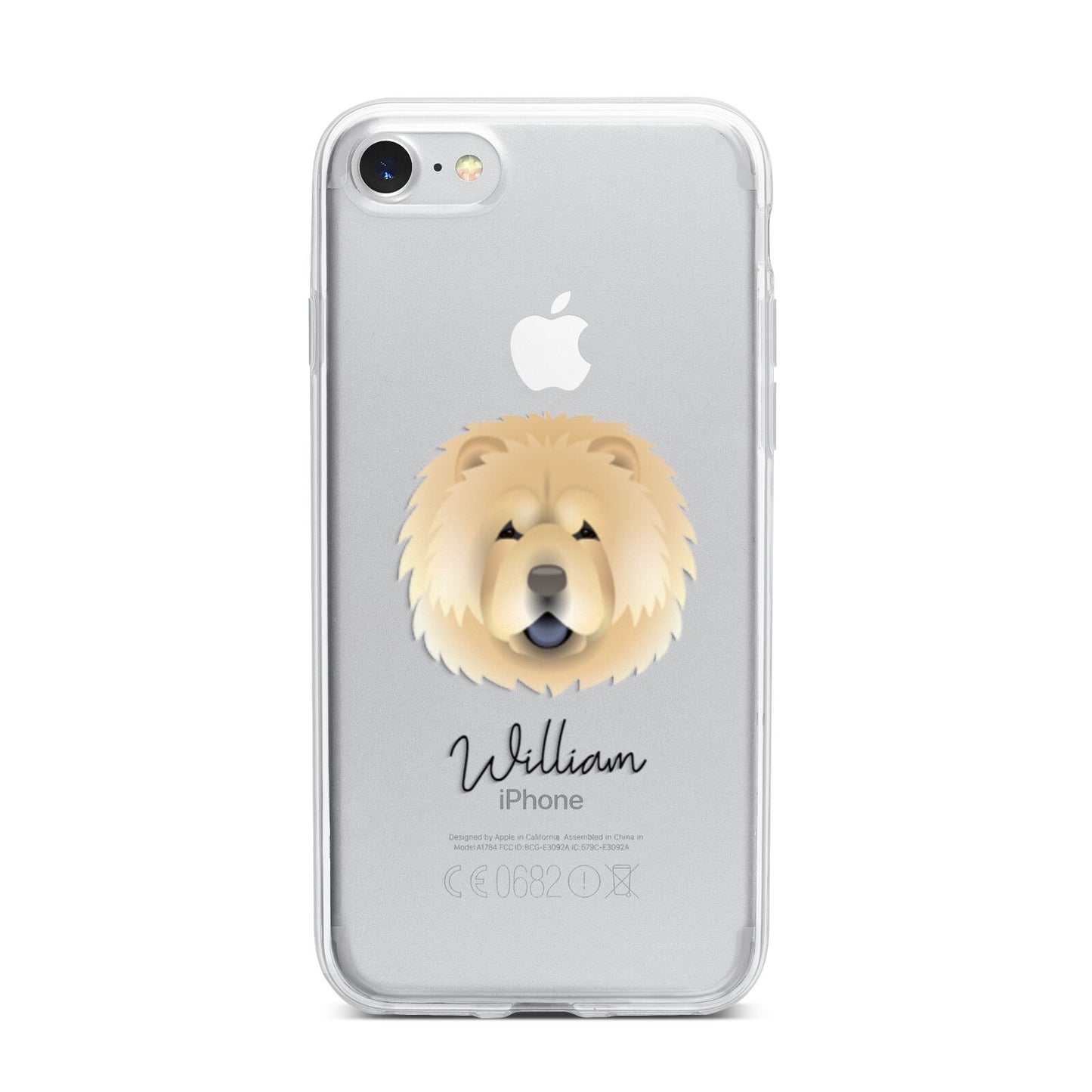 Chow Chow Personalised iPhone 7 Bumper Case on Silver iPhone