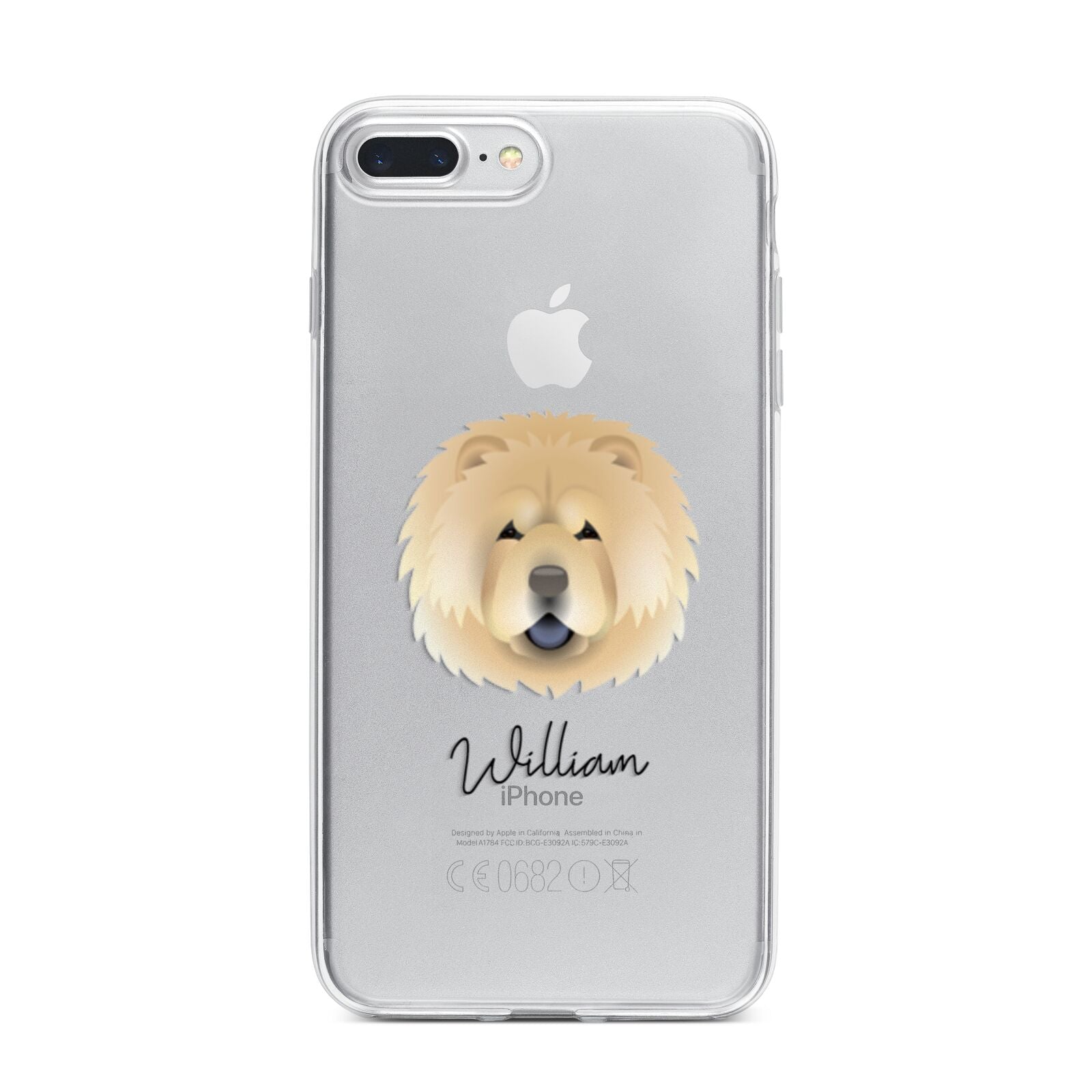 Chow Chow Personalised iPhone 7 Plus Bumper Case on Silver iPhone