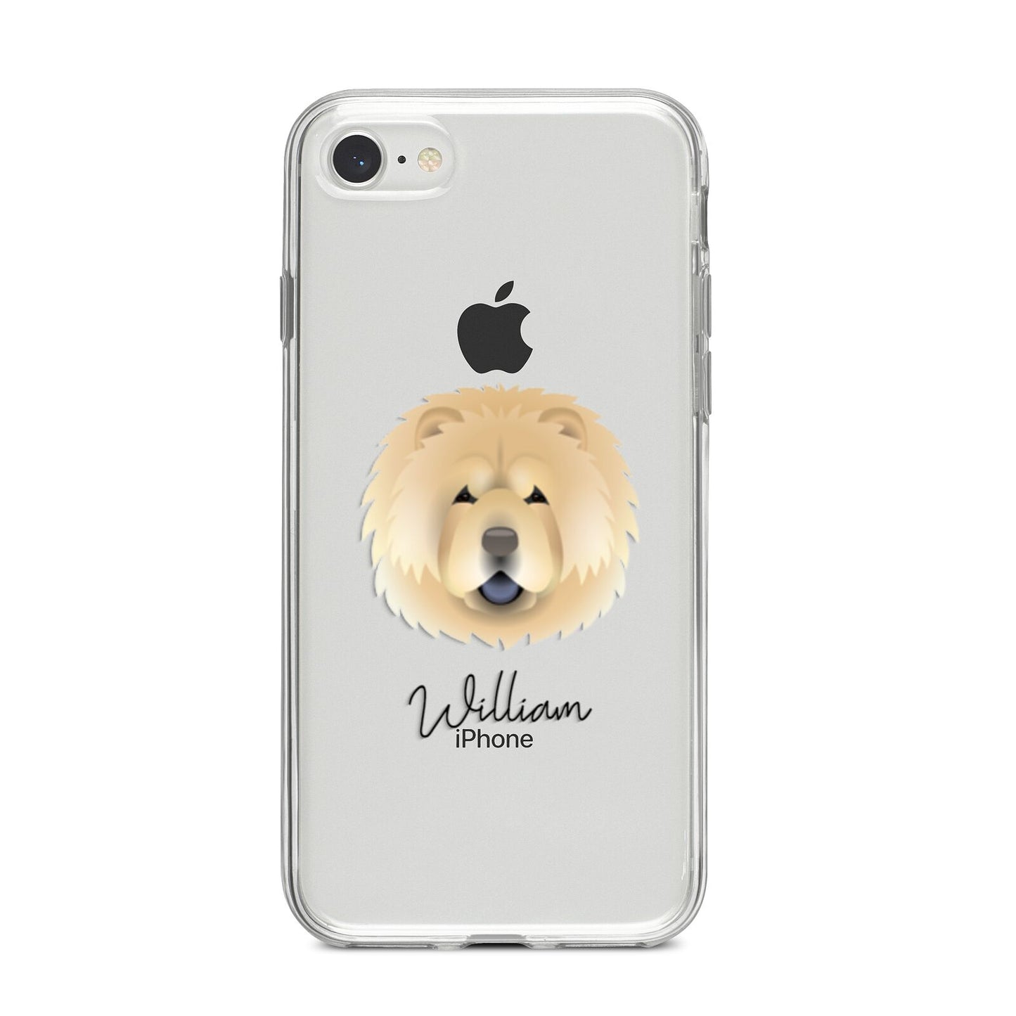 Chow Chow Personalised iPhone 8 Bumper Case on Silver iPhone