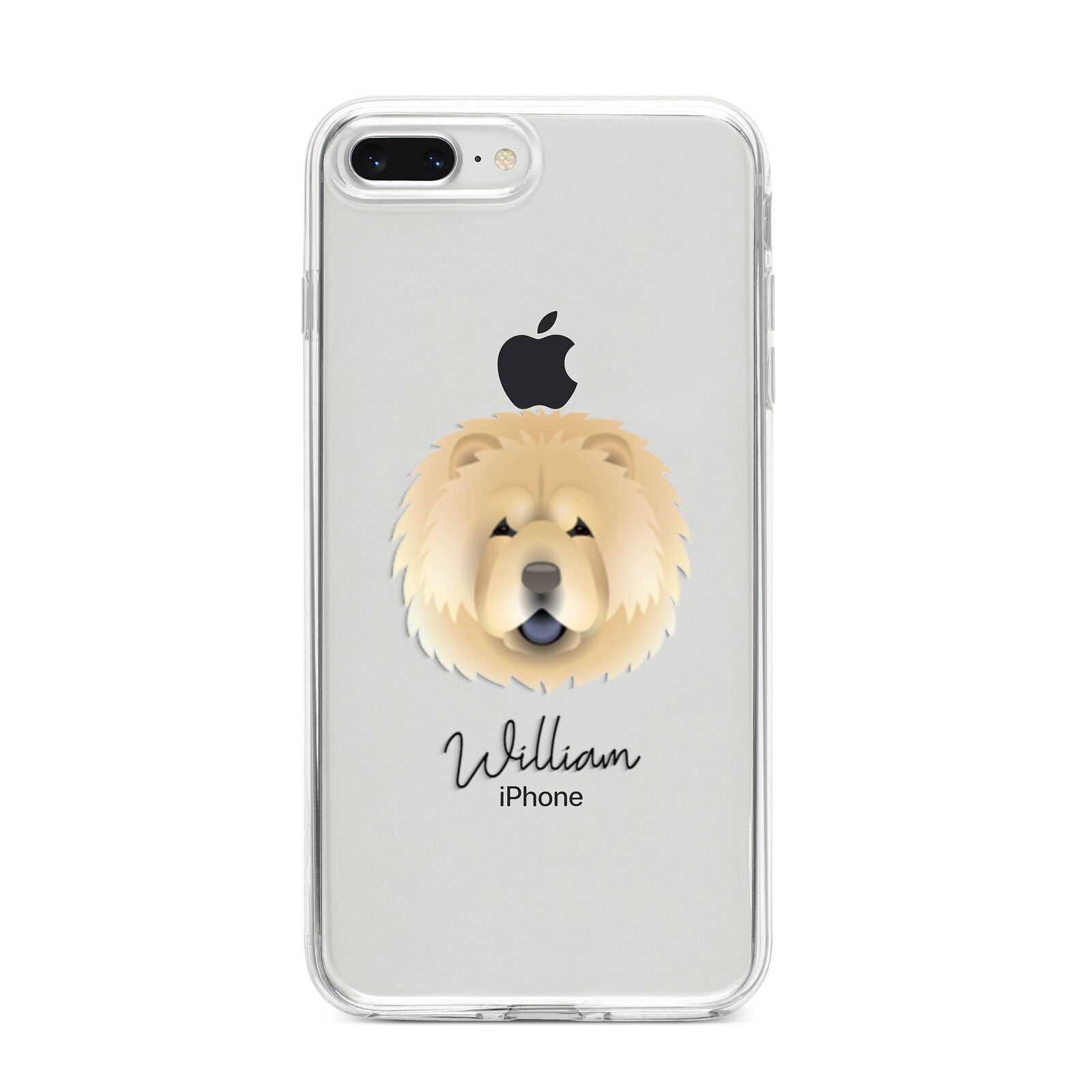Chow Chow Personalised iPhone 8 Plus Bumper Case on Silver iPhone