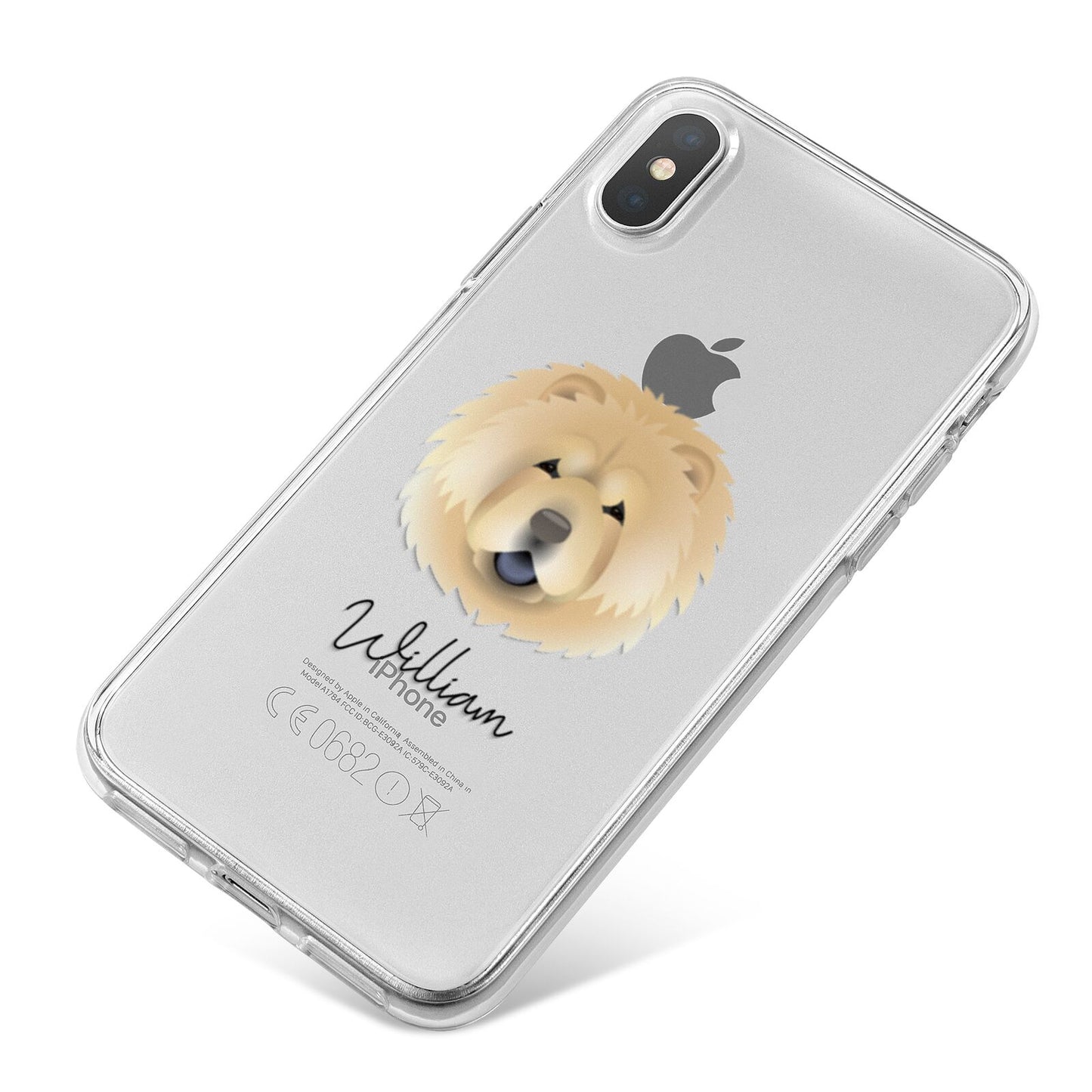 Chow Chow Personalised iPhone X Bumper Case on Silver iPhone