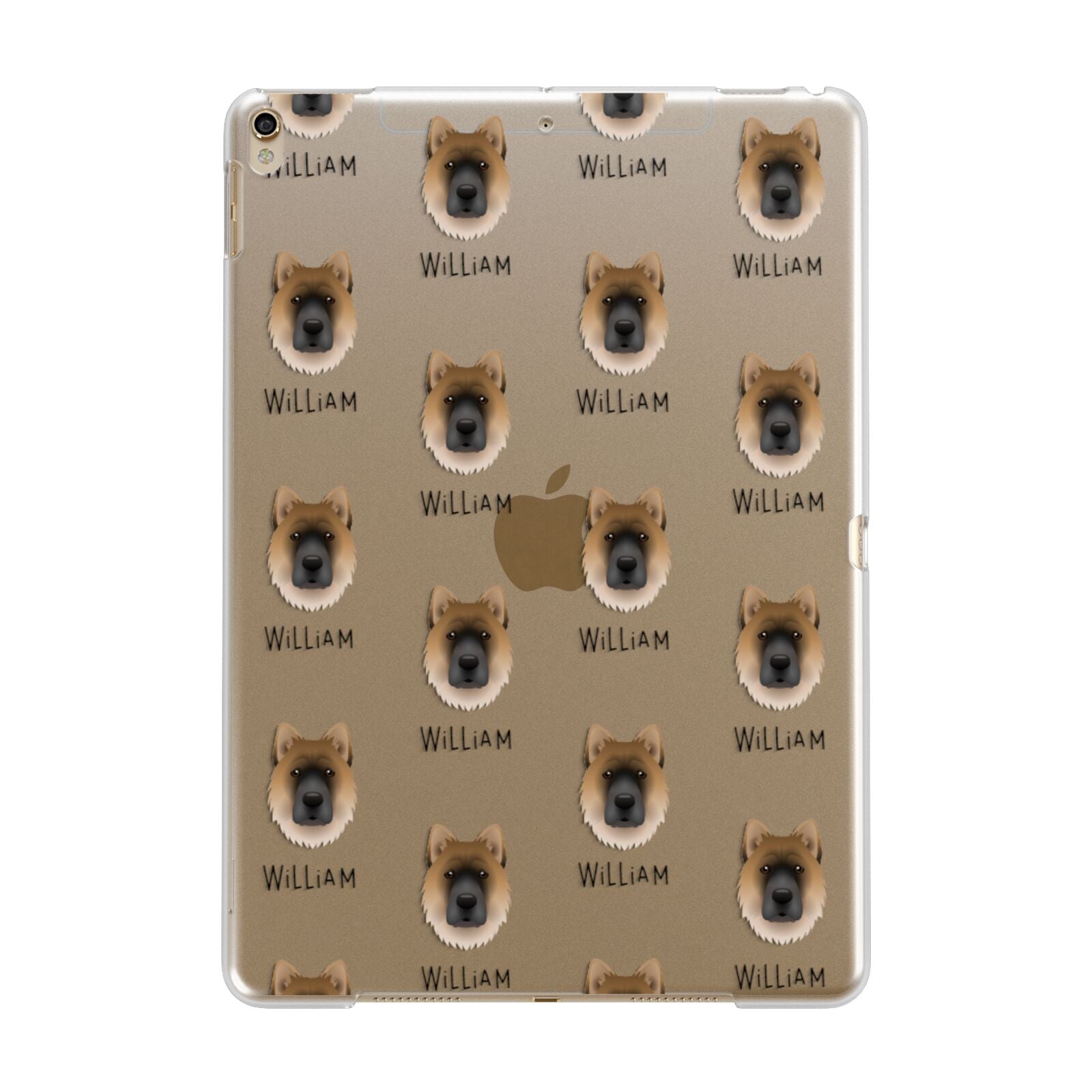 Chow Shepherd Icon with Name Apple iPad Gold Case