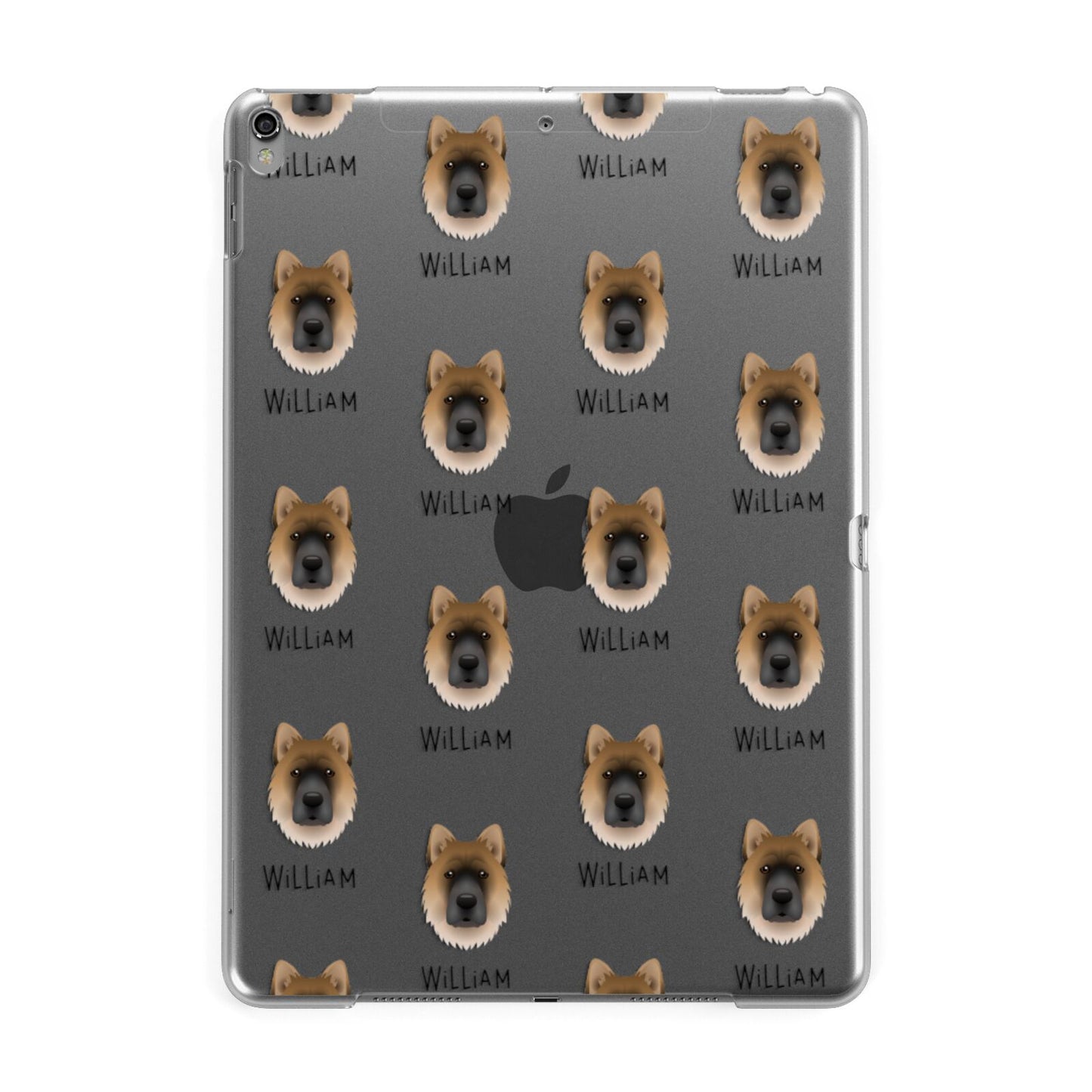 Chow Shepherd Icon with Name Apple iPad Grey Case