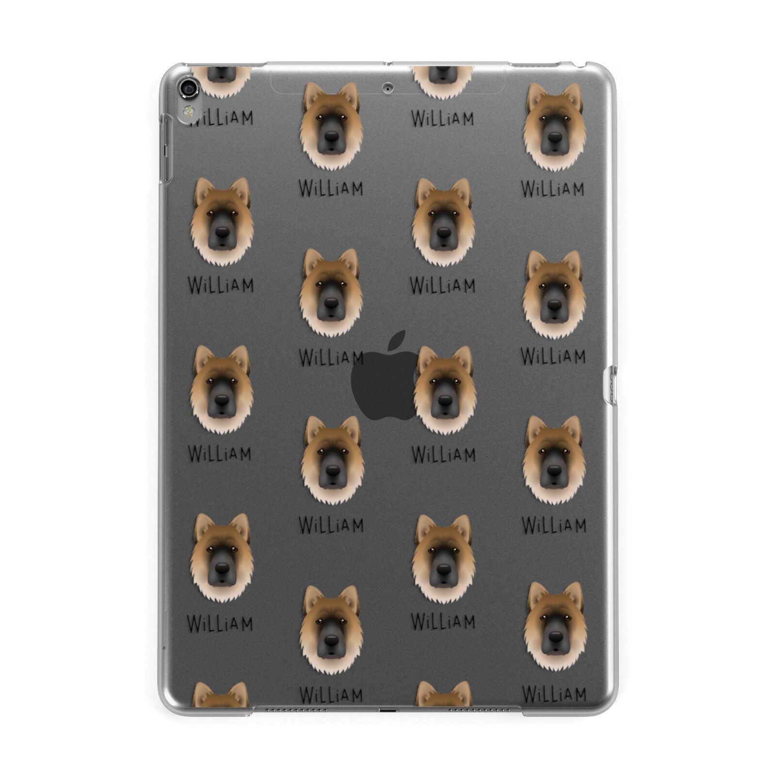 Chow Shepherd Icon with Name Apple iPad Grey Case