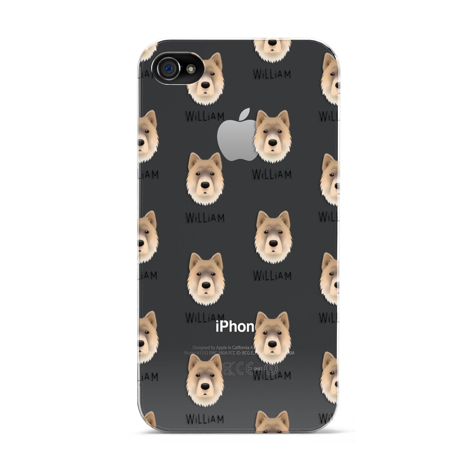 Chow Shepherd Icon with Name Apple iPhone 4s Case