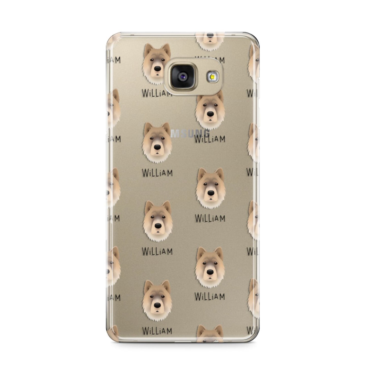 Chow Shepherd Icon with Name Samsung Galaxy A9 2016 Case on gold phone