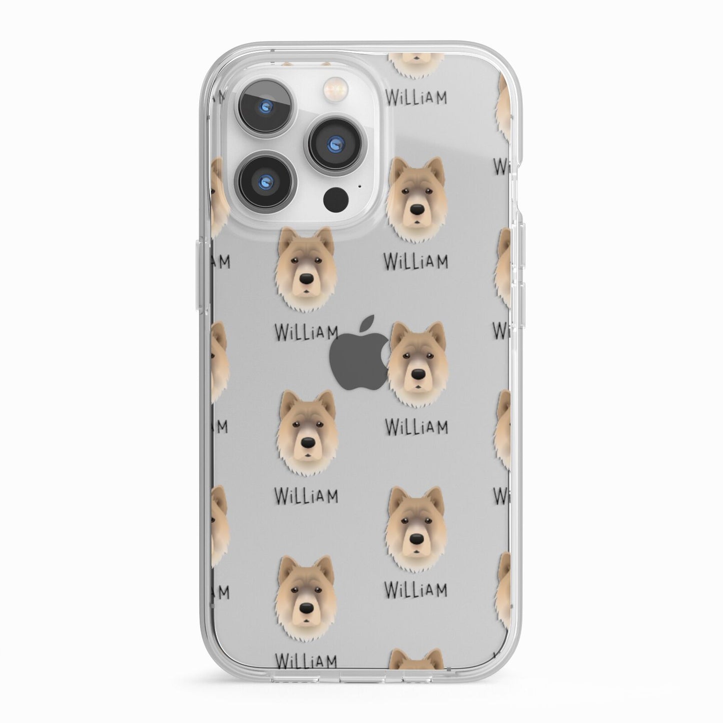 Chow Shepherd Icon with Name iPhone 13 Pro TPU Impact Case with White Edges