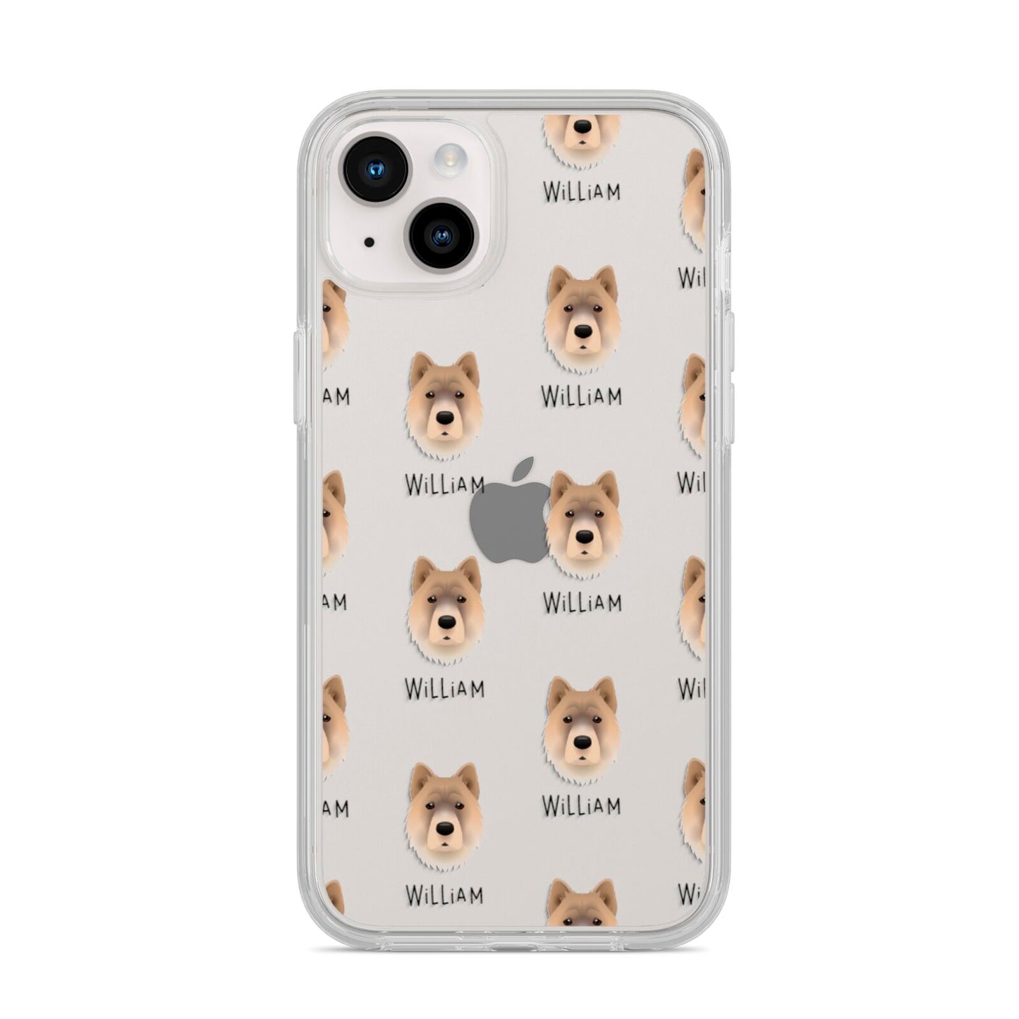 Chow Shepherd Icon with Name iPhone 14 Plus Clear Tough Case Starlight