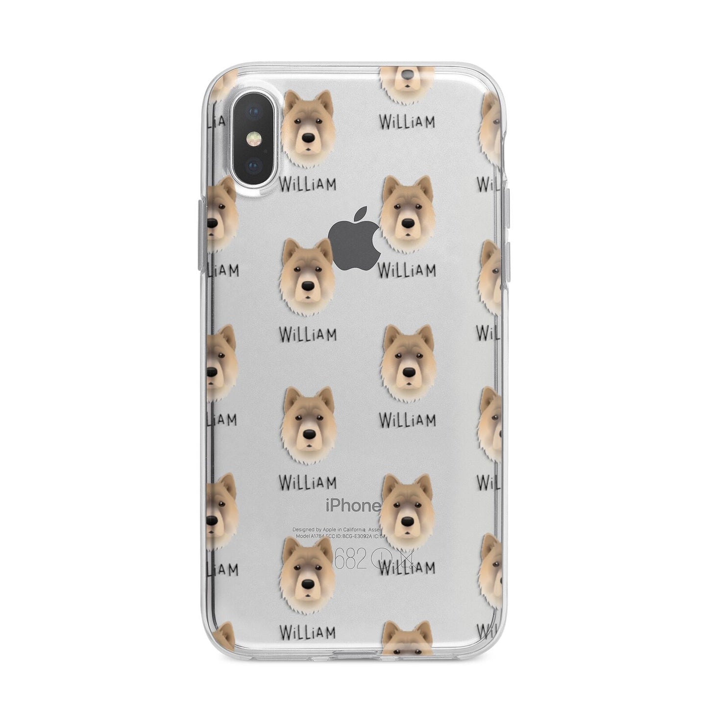 Chow Shepherd Icon with Name iPhone X Bumper Case on Silver iPhone Alternative Image 1