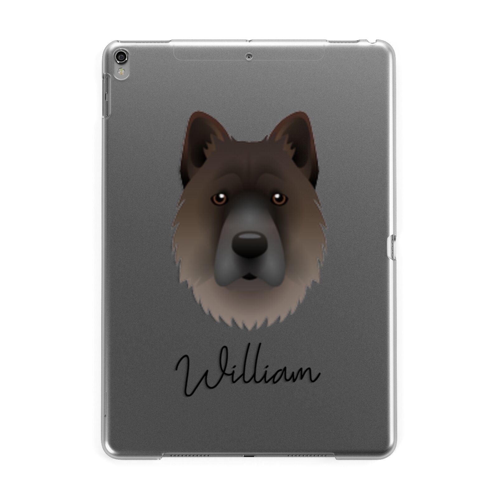 Chow Shepherd Personalised Apple iPad Grey Case