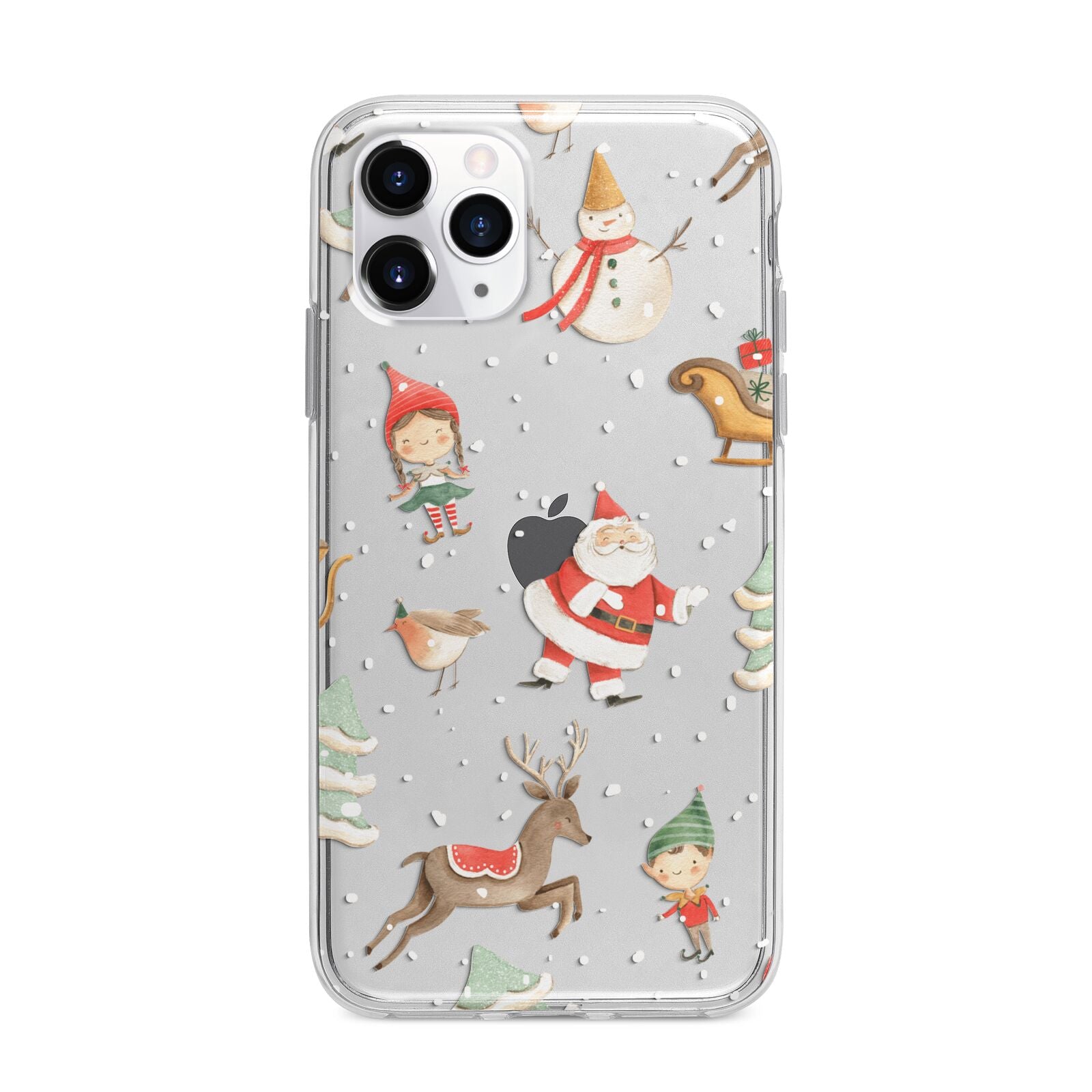 Christmas Apple iPhone 11 Pro Max in Silver with Bumper Case