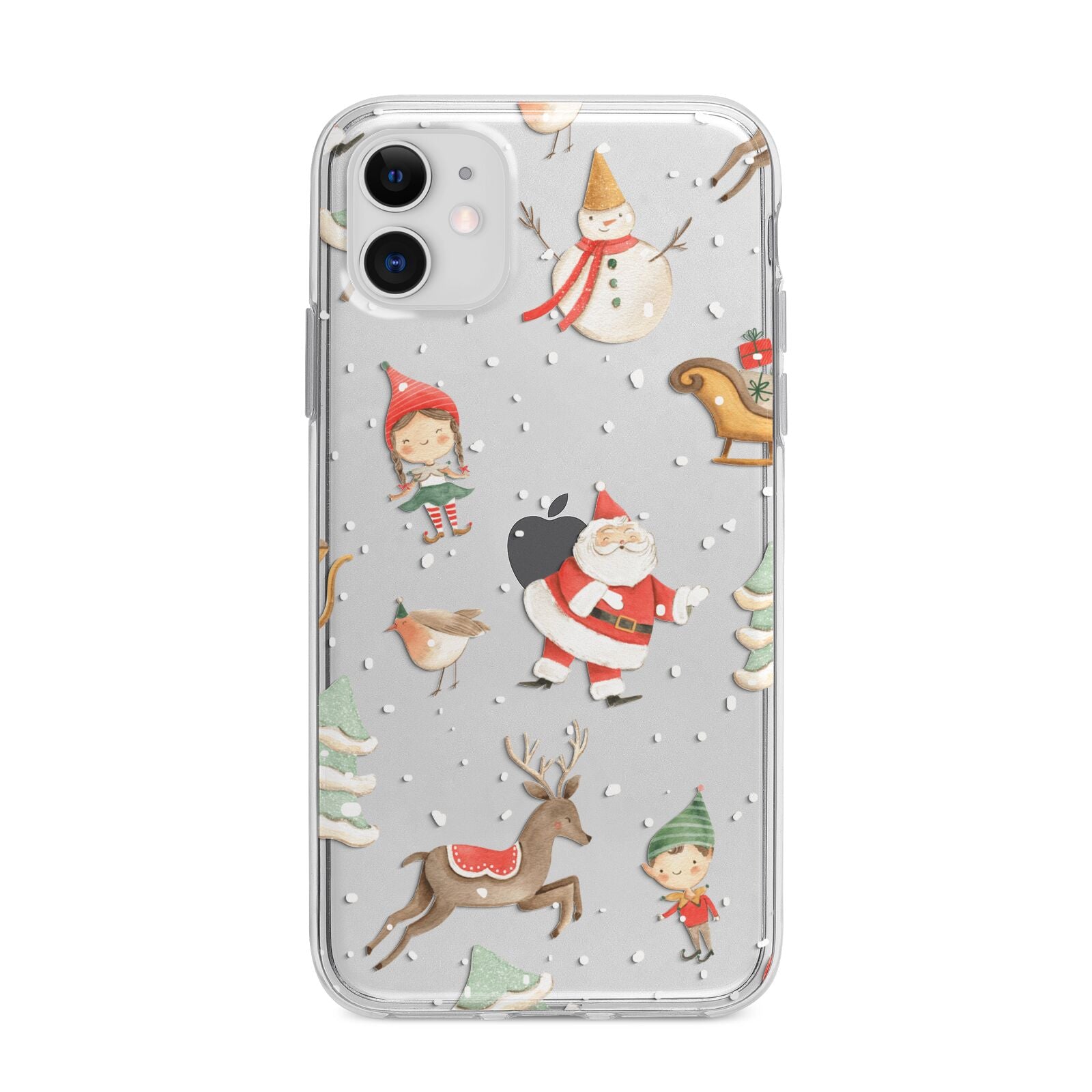 Christmas Apple iPhone 11 in White with Bumper Case