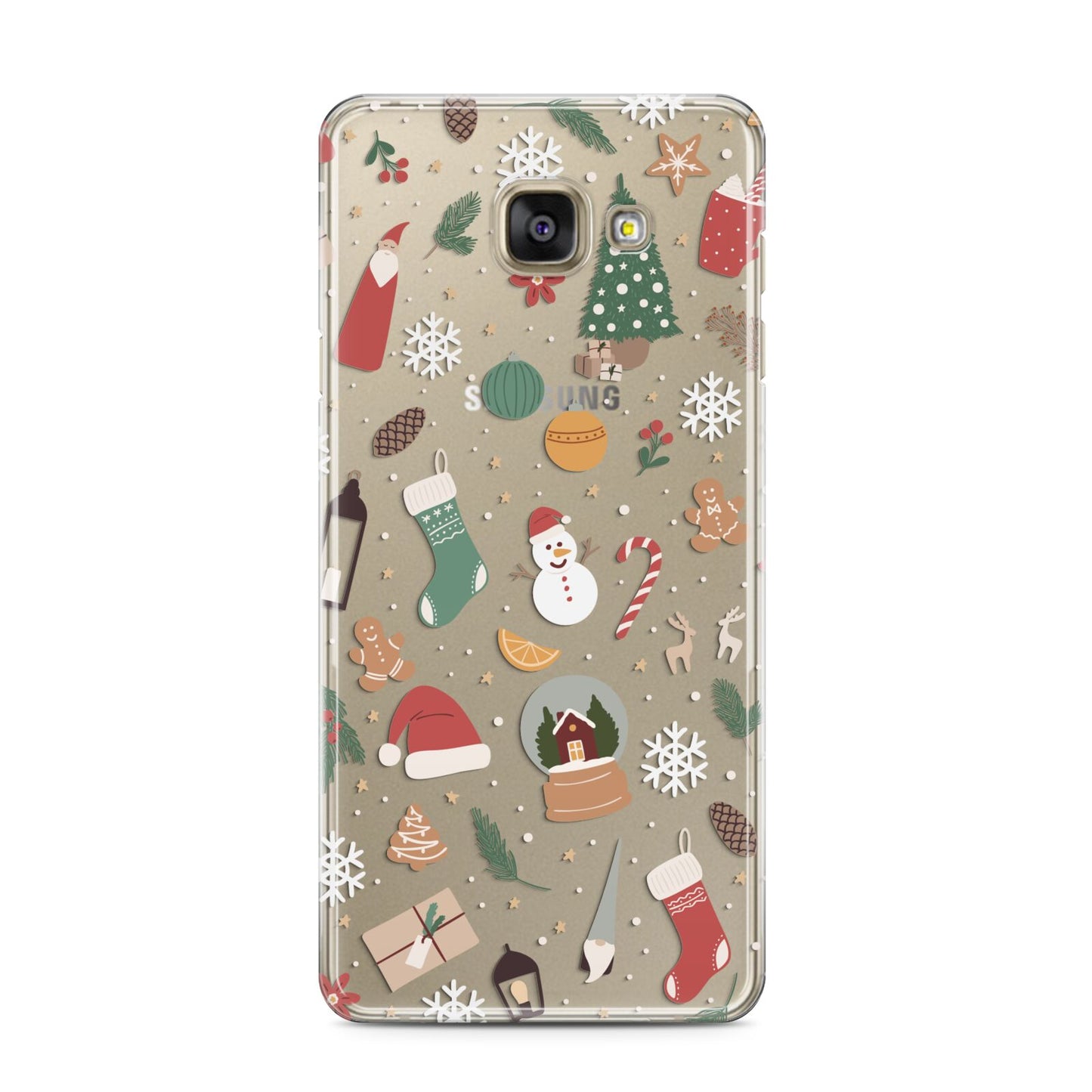 Christmas Assortments Samsung Galaxy A3 2016 Case on gold phone