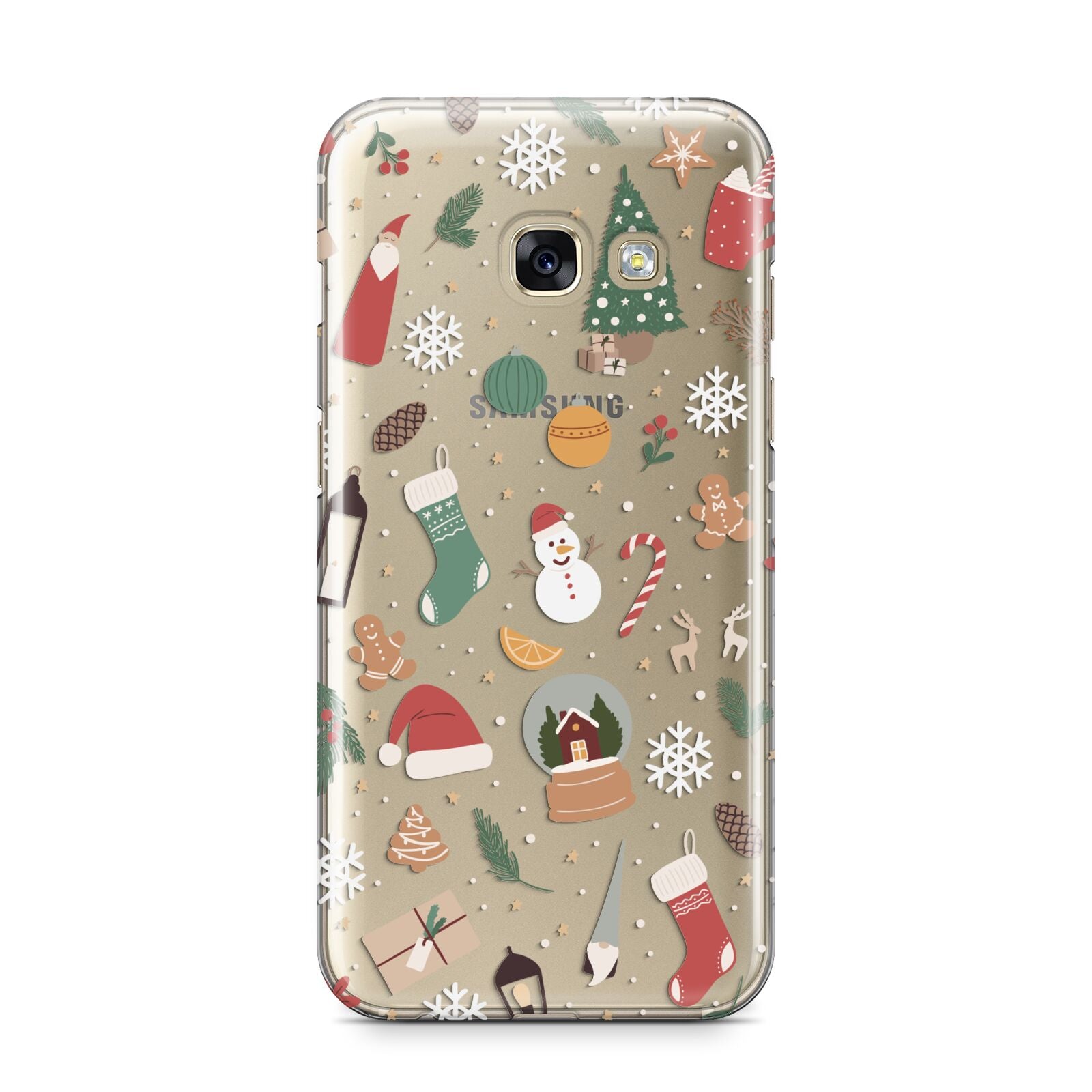 Christmas Assortments Samsung Galaxy A3 2017 Case on gold phone