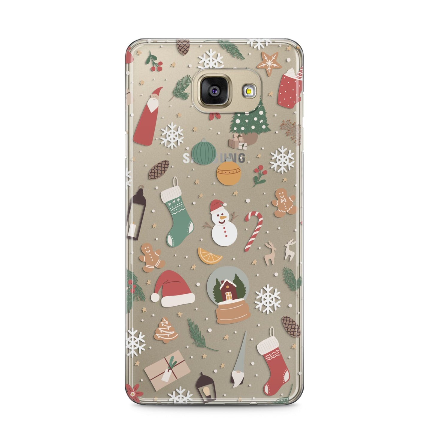 Christmas Assortments Samsung Galaxy A5 2016 Case on gold phone
