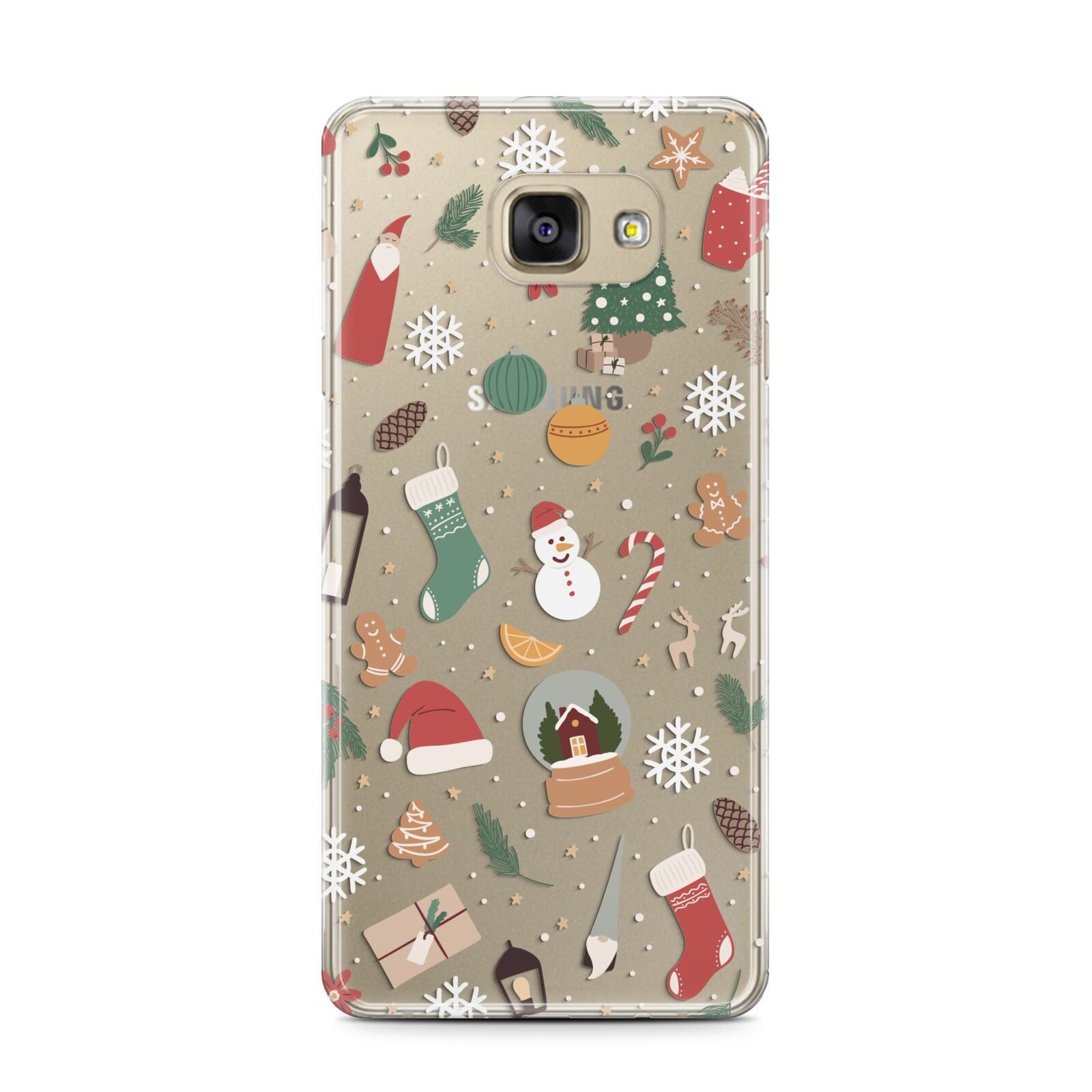 Christmas Assortments Samsung Galaxy A7 2016 Case on gold phone