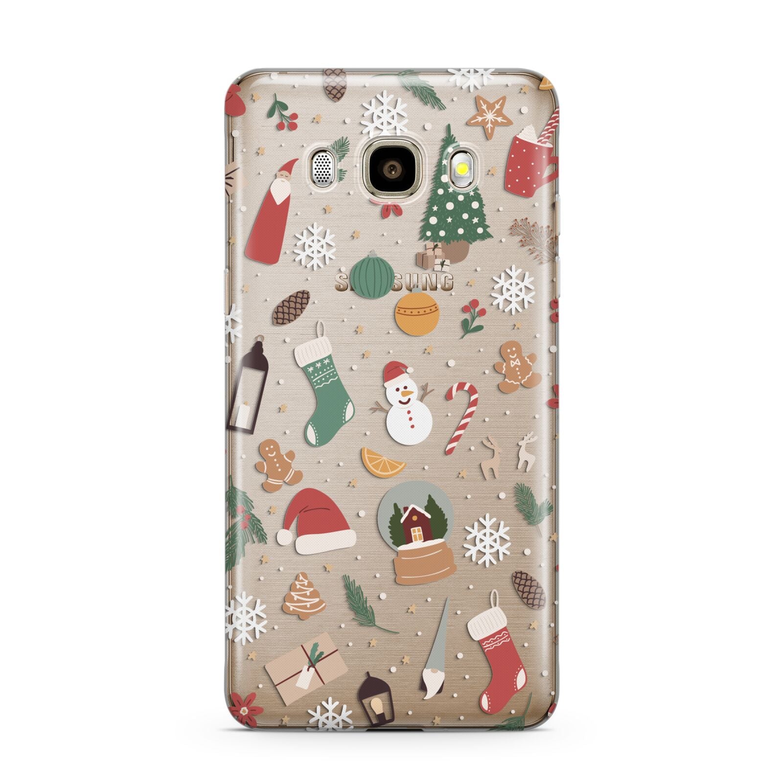 Christmas Assortments Samsung Galaxy J7 2016 Case on gold phone