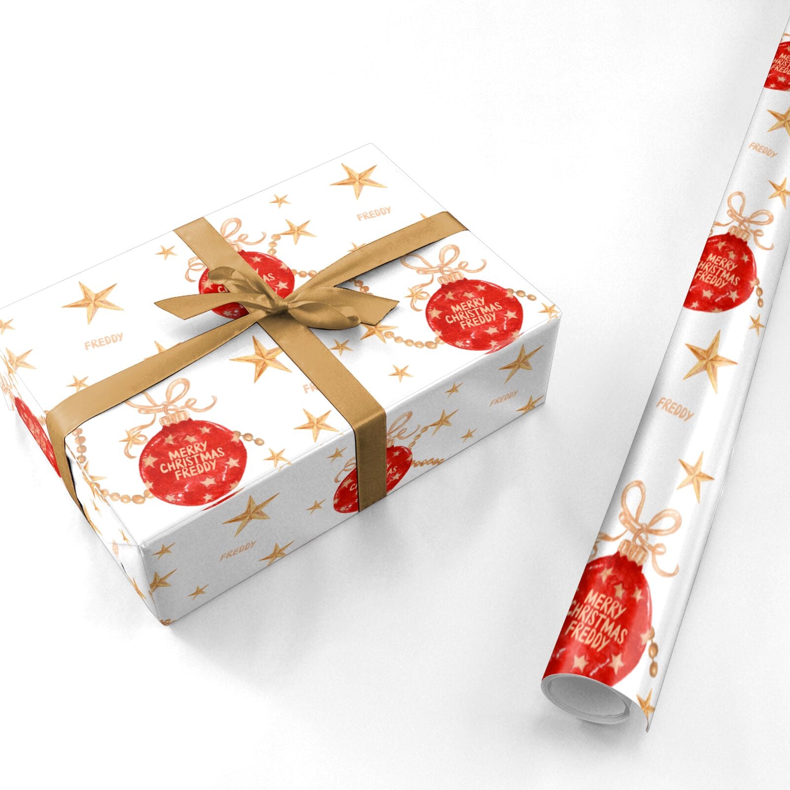 Christmas Bauble Personalised Personalised Wrapping Paper